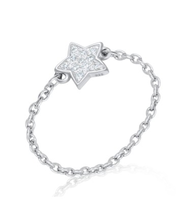 Shinning Star Silver Chain Ring NSR-3179